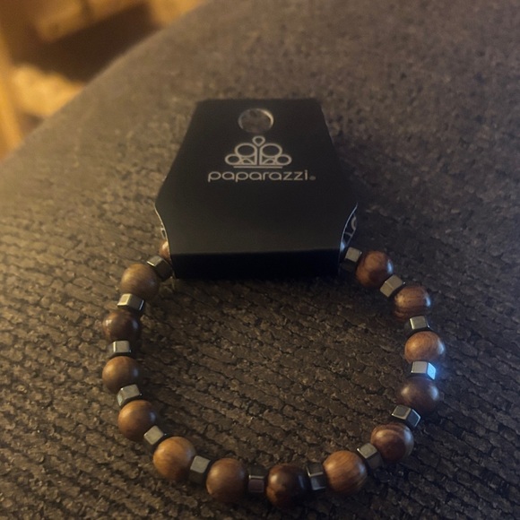paparazzi Other - Paparazzi Men's Wood and Metallic Beaded Bracelet